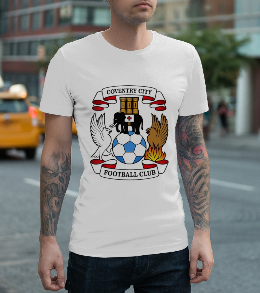 Coventry City Football Club Crest Elephant Phoenix Football T-Shirt