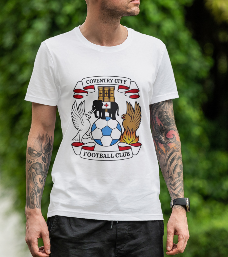Coventry City Football Club Crest Elephant Phoenix Football T-Shirt