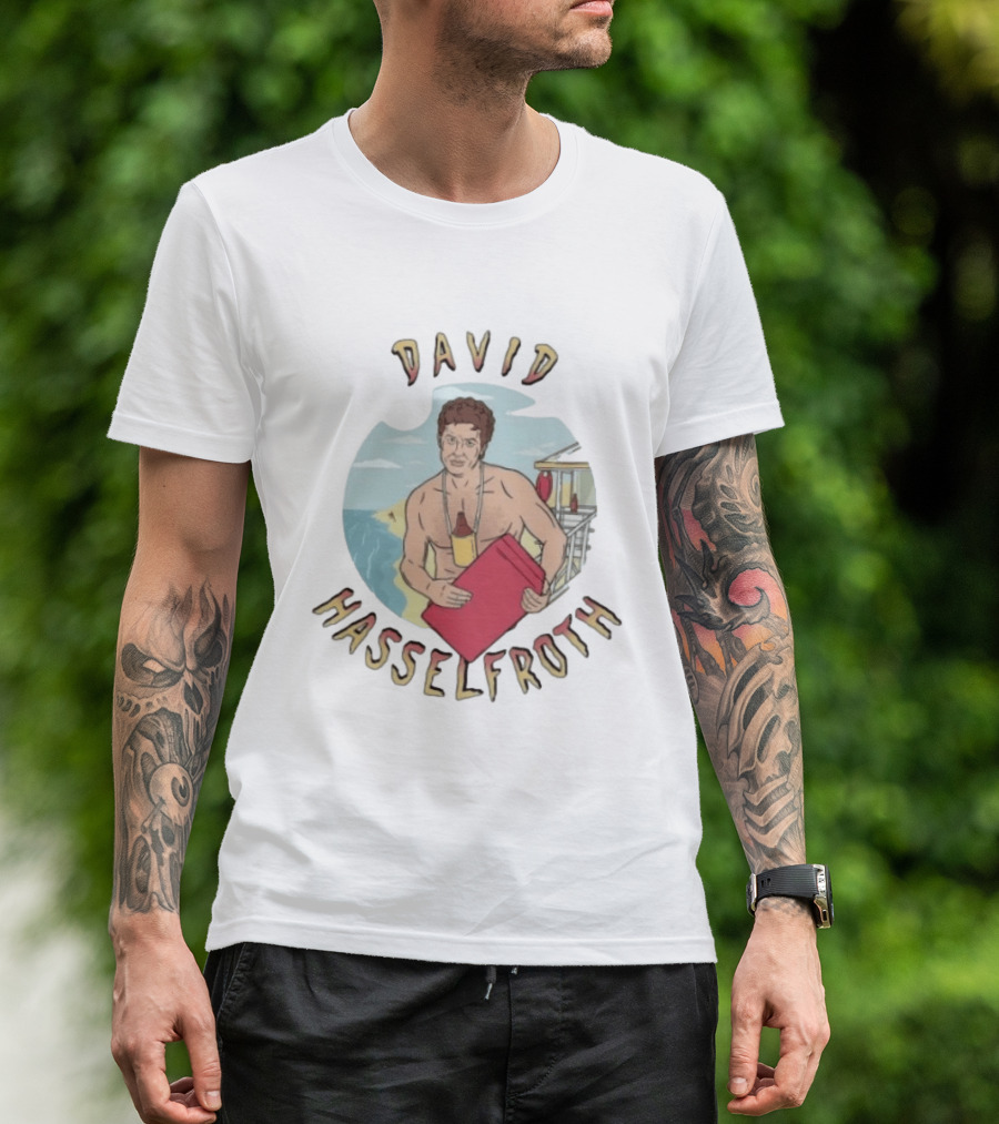 David Hasselfroth Lifeguard Bay Beach Rescue Scene T-Shirt