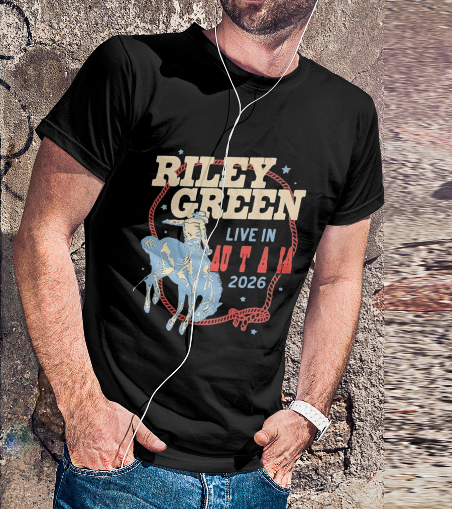 Riley Green Live In Australia 2026 Country Music Cowboy Rodeo T-Shirt