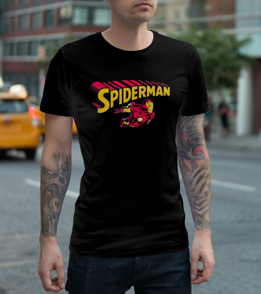 Spiderman Iron Man Mashup Marvel Superhero T-Shirt