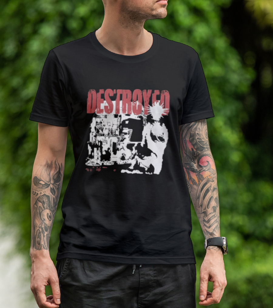 Sacred Reich Destroyed 1993 Ruined Building Spiky Figure T-Shirt