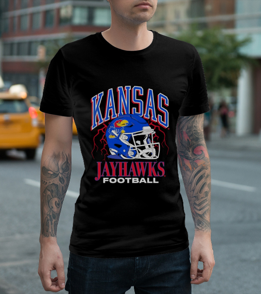 Kansas Jayhawks Football Helmet NCAA Kansas Jayhawks Football T-Shirt
