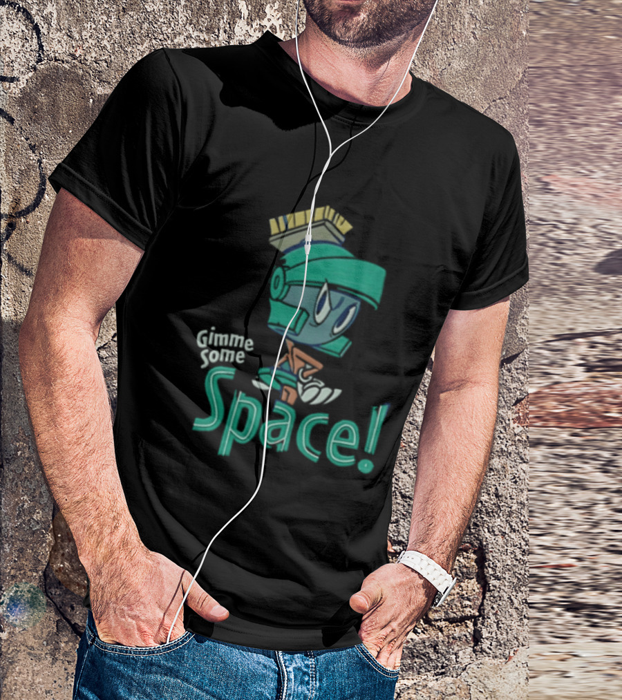 Looney Tunes Gimme Some Space Marvin The Martian Helmet T-Shirt