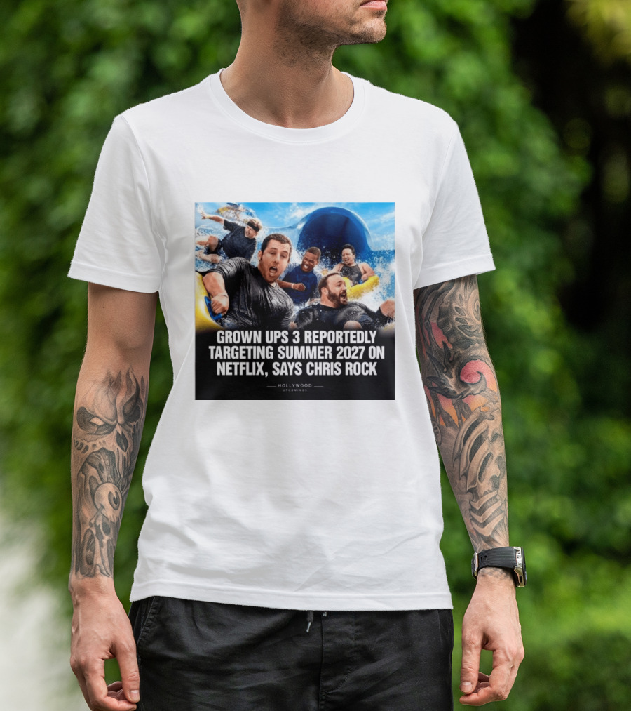 Grown Ups 3 Netflix Release Summer 2027 Chris Rock Announcement T-Shirt