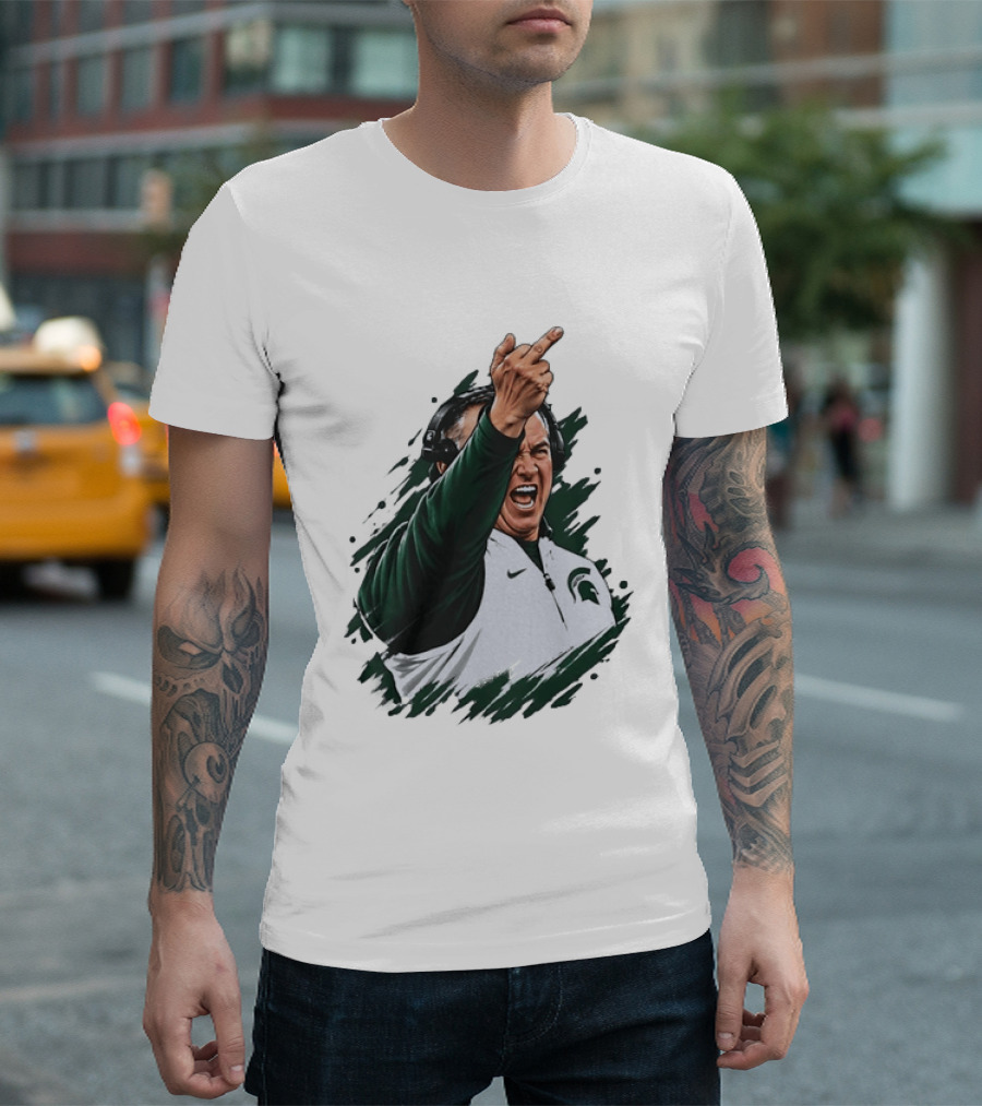 Michigan State Spartans Coach Gesture Iconic Sports Moment T-Shirt