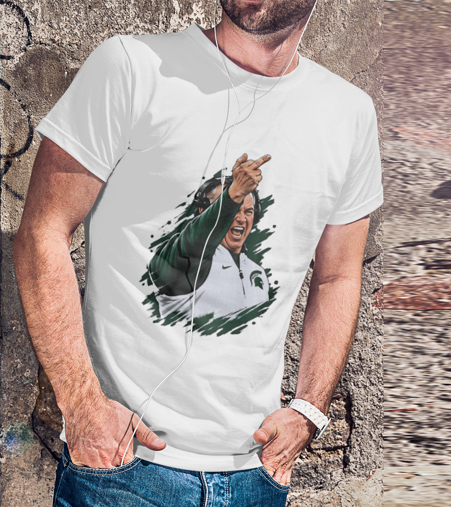 Michigan State Spartans Coach Gesture Iconic Sports Moment T-Shirt