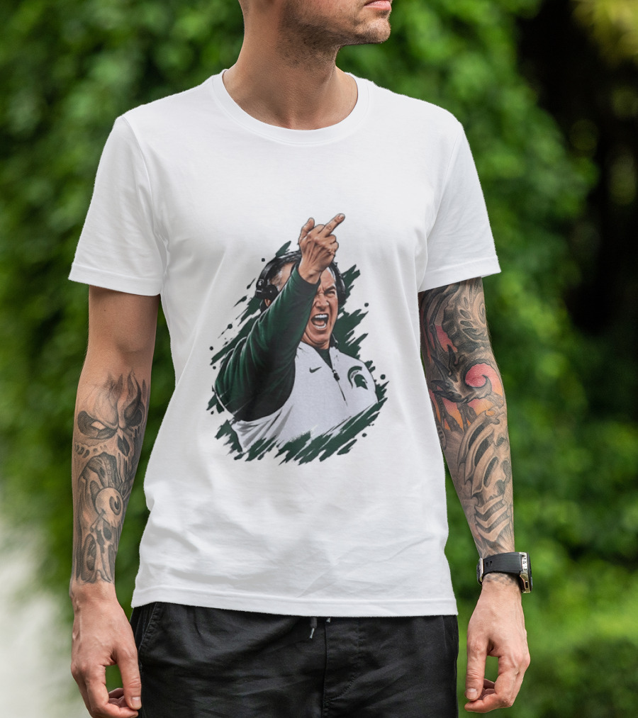 Michigan State Spartans Coach Gesture Iconic Sports Moment T-Shirt