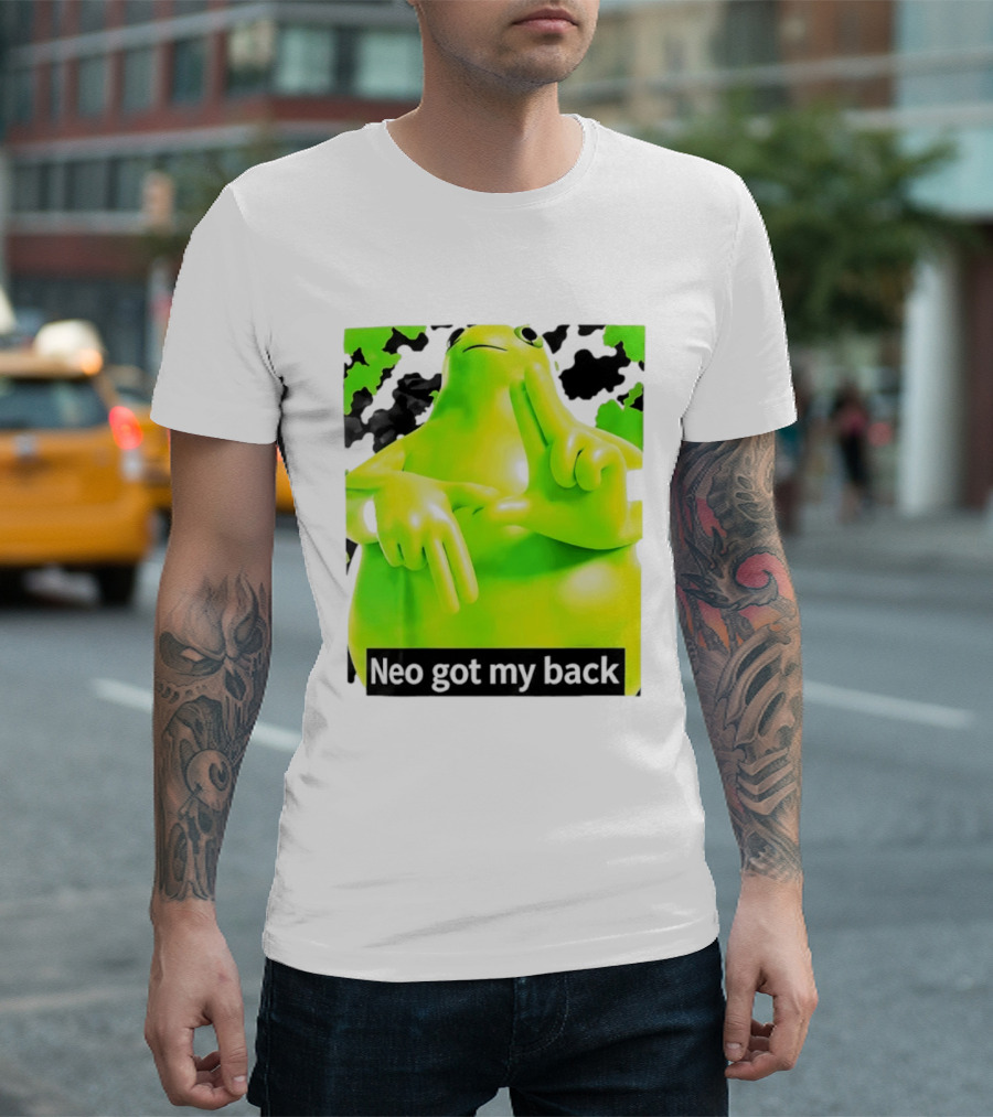 Neo Got My Back Green Frog Meme T-Shirt