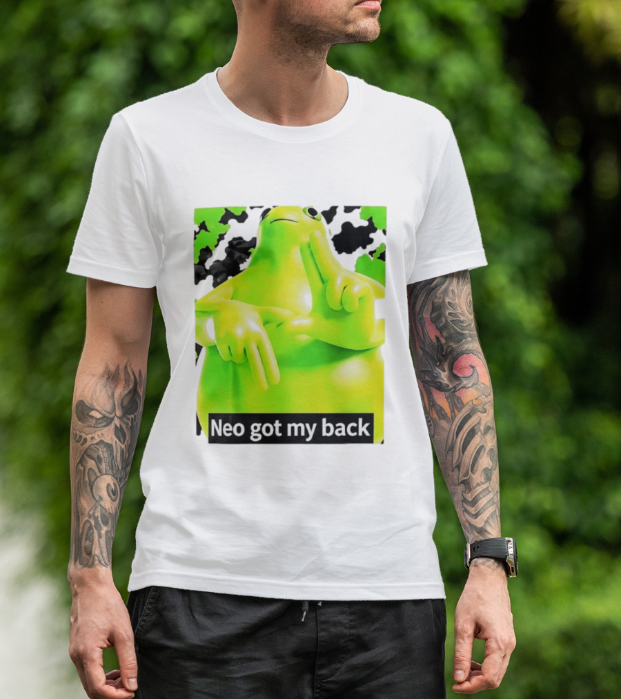 Neo Got My Back Green Frog Meme T-Shirt