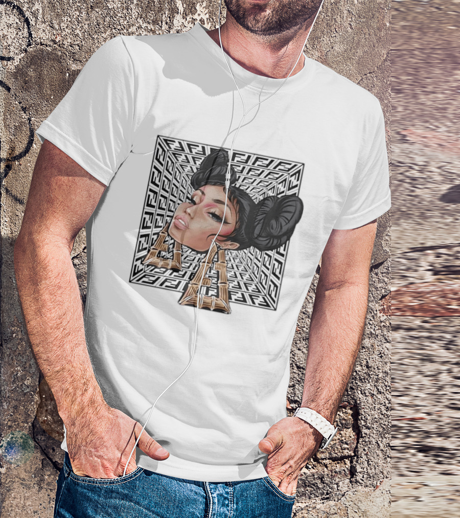 Nicki Minaj Fendi Collaboration Bamboo Earrings Hip Hop T-Shirt