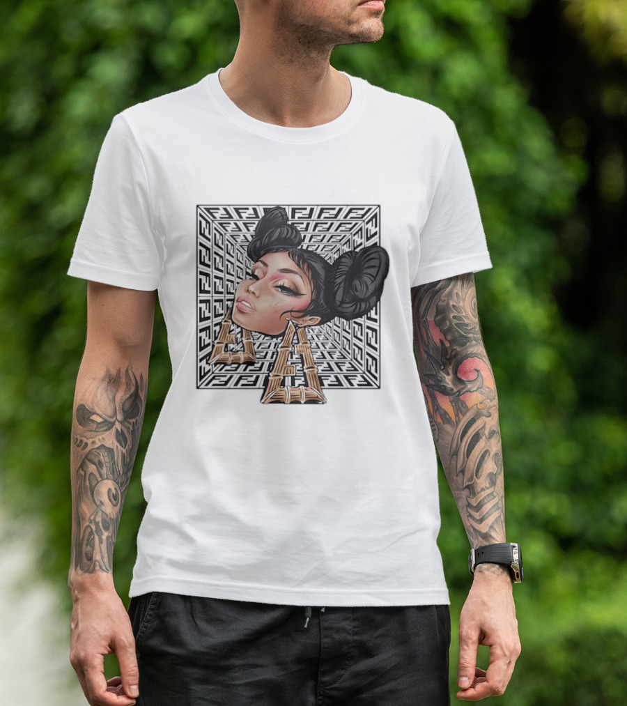 Nicki Minaj Fendi Collaboration Bamboo Earrings Hip Hop T-Shirt