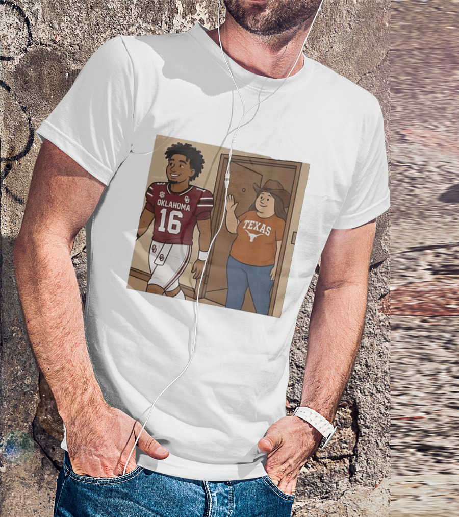 Oklahoma Sooners 16 Vs Texas Longhorns Football SEC Rivalry T-Shirt