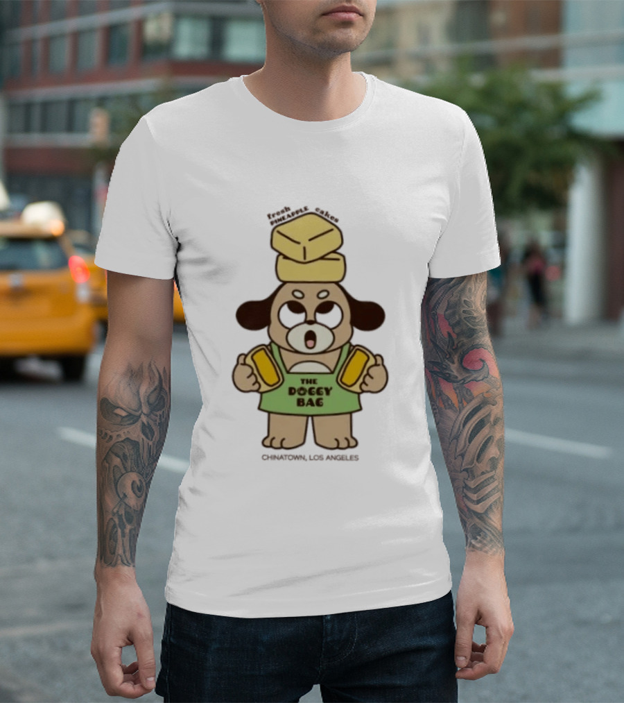 The Doggy Bag Fresh Pineapple Cakes Chinatown Los Angeles T-Shirt