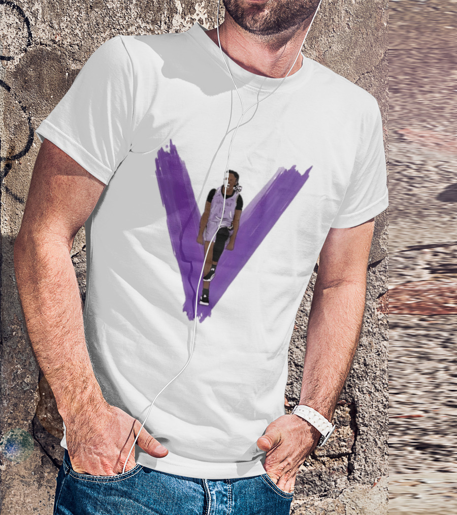 Tiffany Hayes Los Angeles Sparks 15 WNBA Basketball Player Purple V T-Shirt