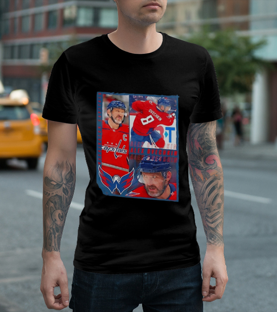 Alex Ovechkin Washington Capitals 8 NHL Hockey Legend Memorabilia T-Shirt