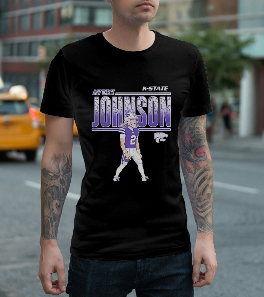 Avery Johnson K State Wildcats Number 2 Football Player T-Shirt