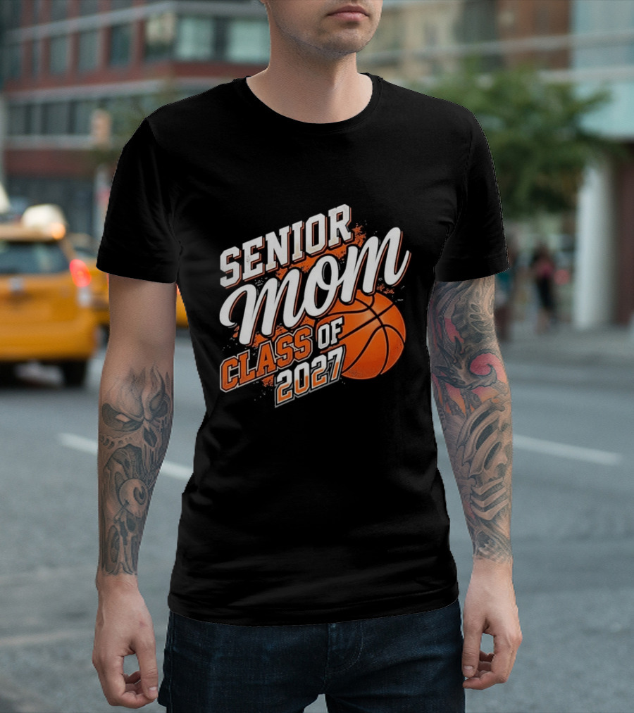Senior Mom Basketball Class Of 2027 T-Shirt