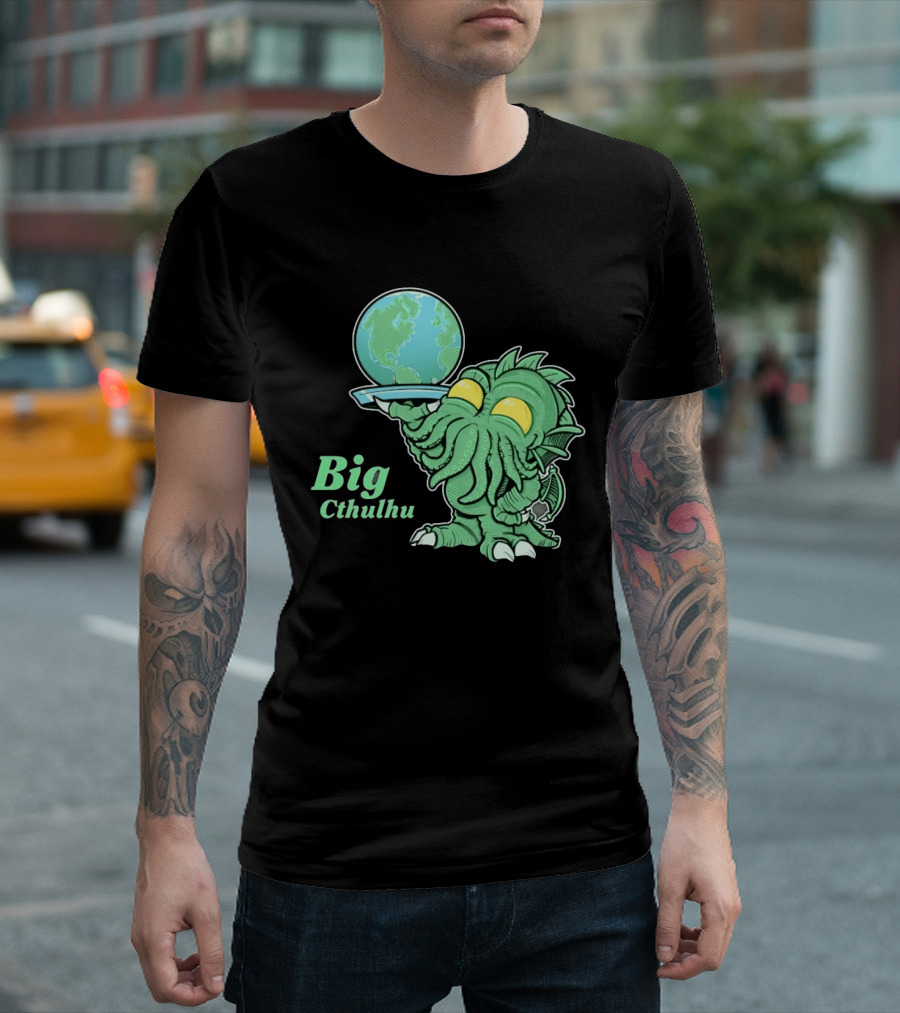 Big Cthulhu Holding The World Lovecraft T-Shirt