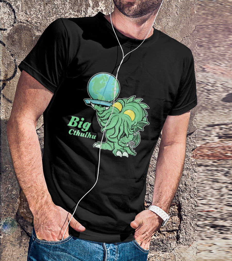 Big Cthulhu Holding The World Lovecraft T-Shirt