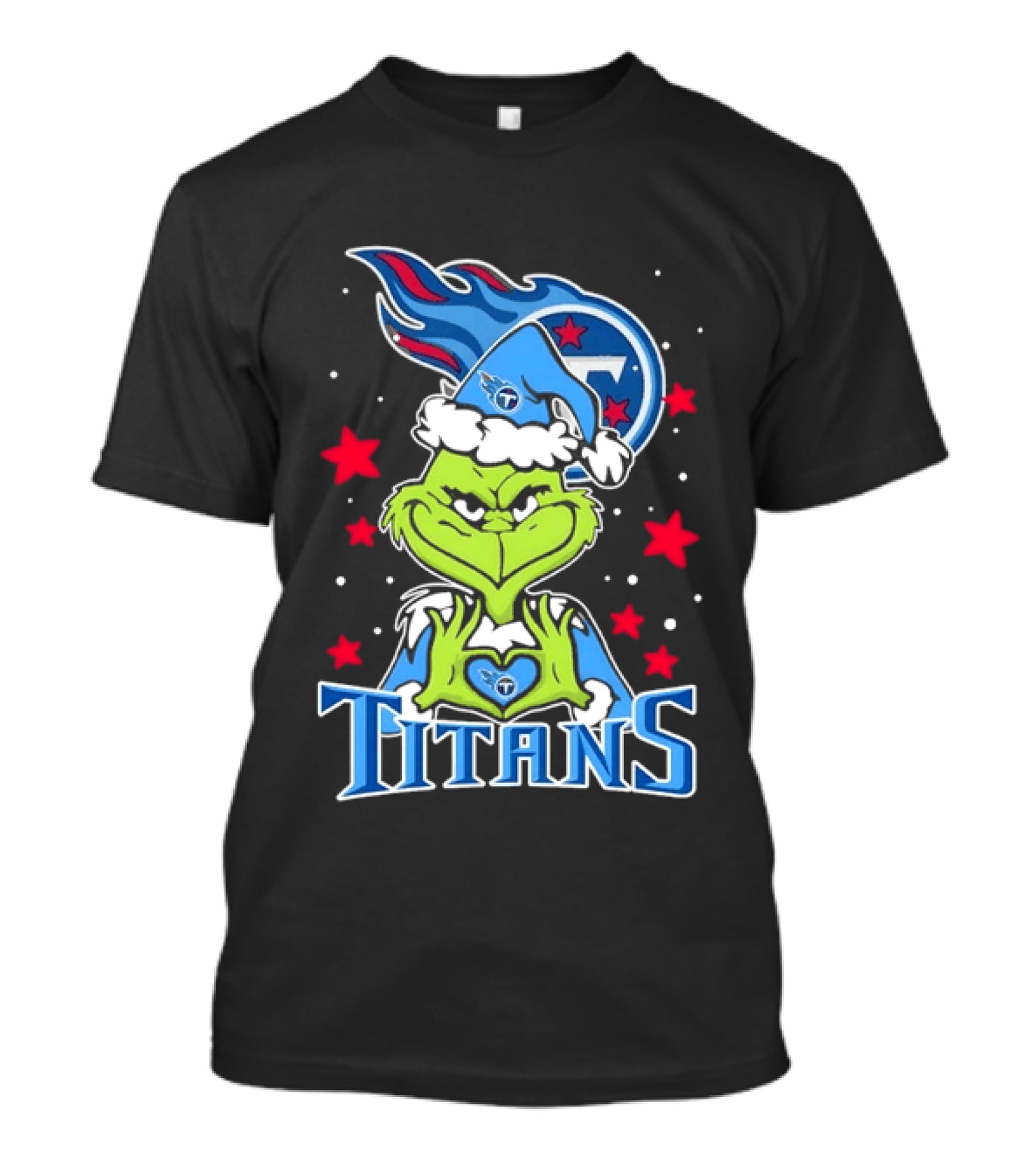 Grinch Tennessee Titans Christmas Licensed NFL Team Holiday T-Shirt