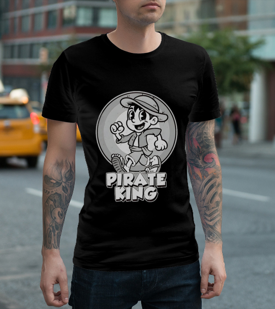 Monkey D Luffy Pirate King Retro Cartoon T-Shirt
