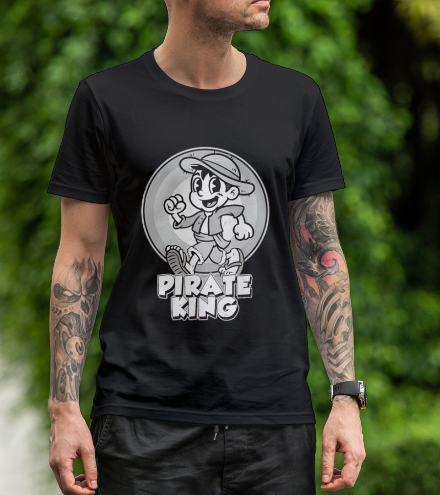 Monkey D Luffy Pirate King Retro Cartoon T-Shirt