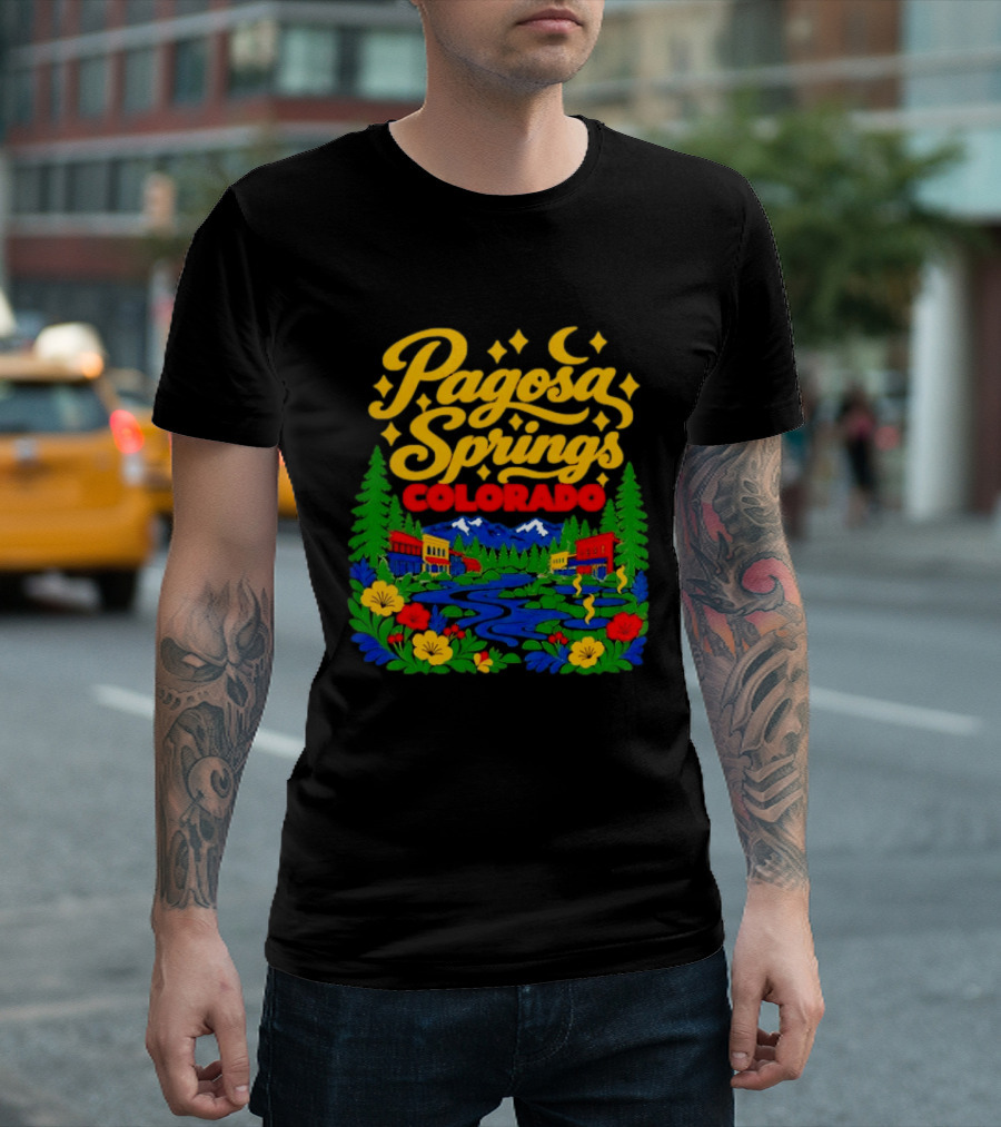 Pagosa Springs Colorado Scenic Nature And Village T-Shirt
