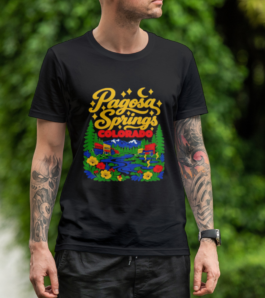 Pagosa Springs Colorado Scenic Nature And Village T-Shirt