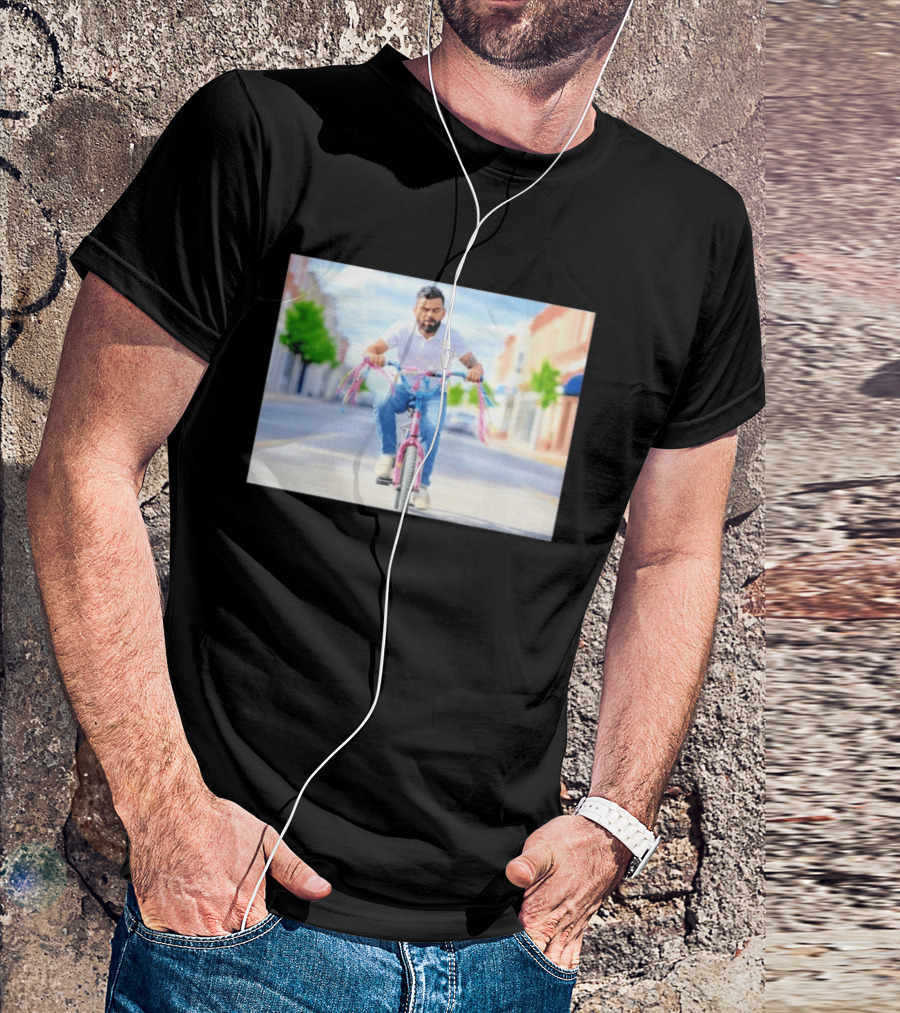 Virat Kohli Riding A Small Bicycle Cricket T-Shirt