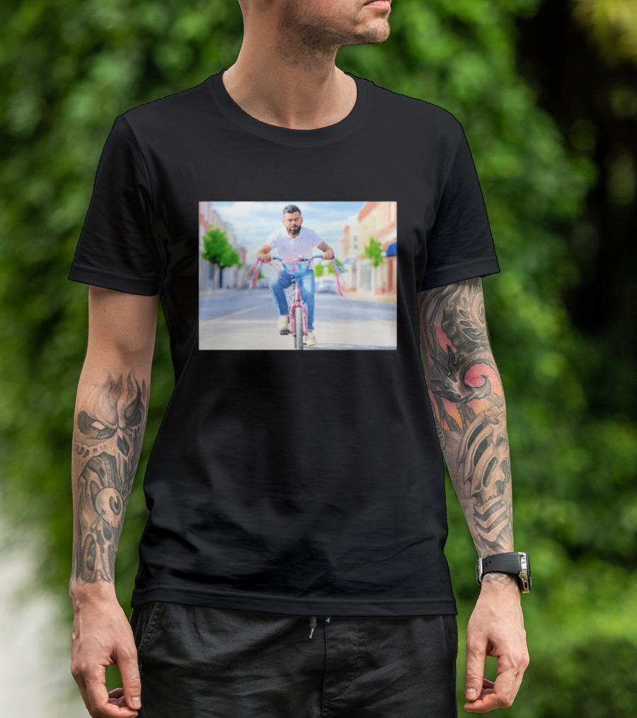 Virat Kohli Riding A Small Bicycle Cricket T-Shirt