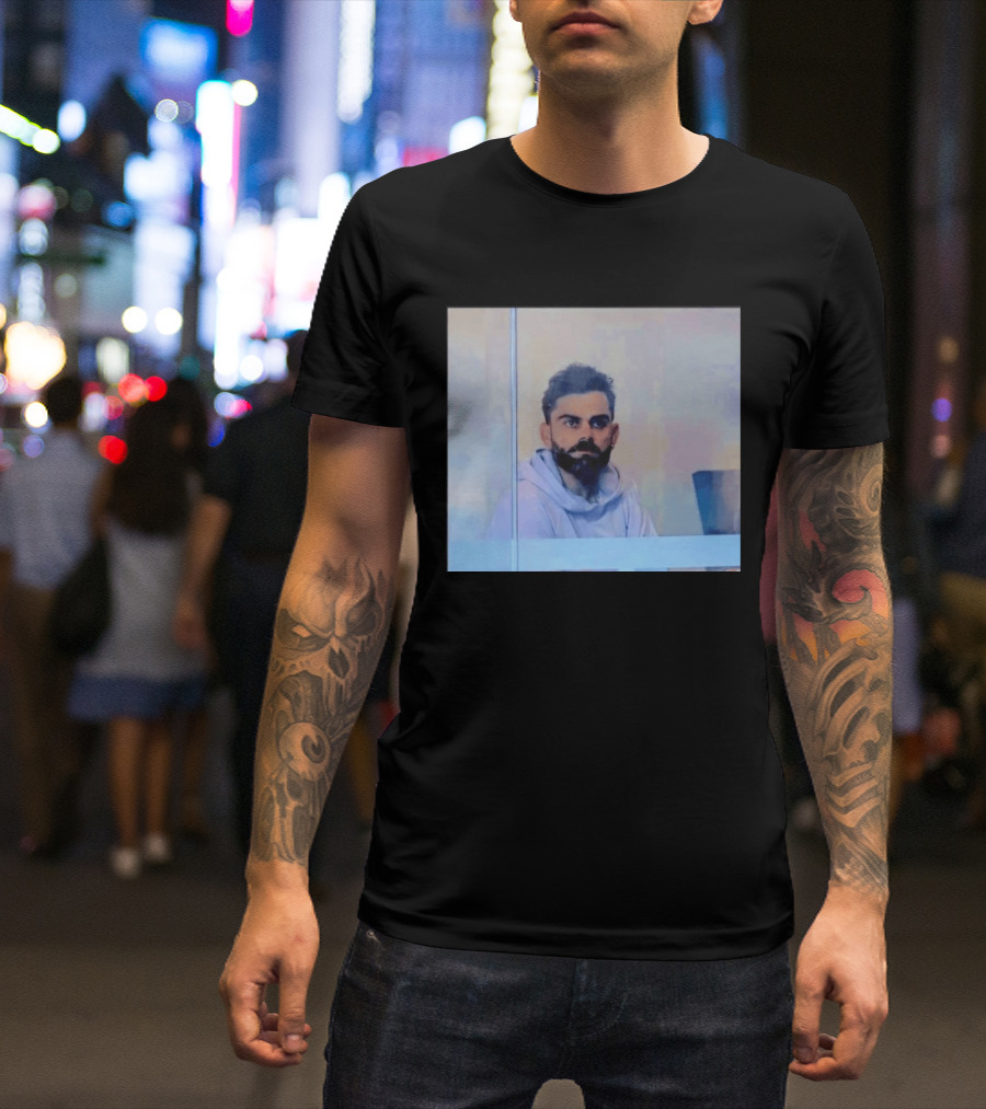 Virat Kohli Reflective Mood Cricket T-Shirt