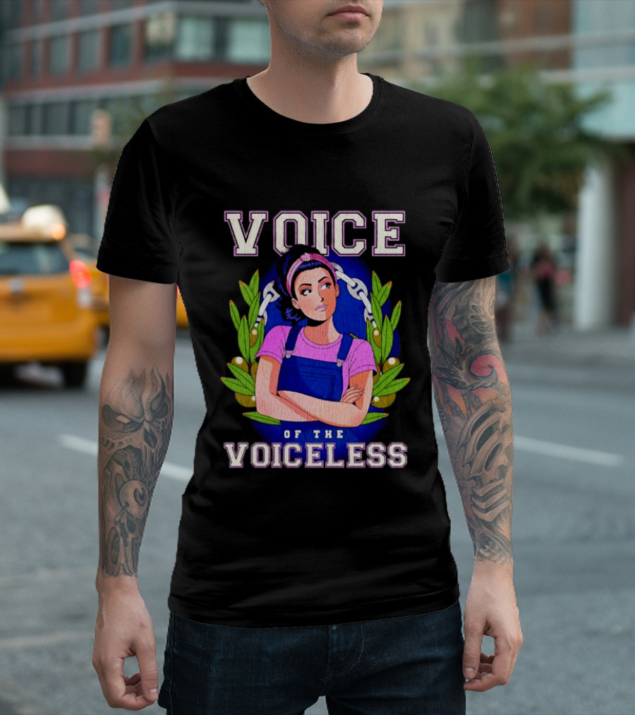 Voice Of The Voiceless Empowerment Women In Denim Chain And Laurel Wreath T-Shirt