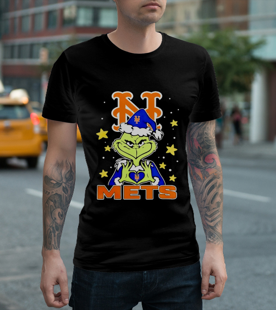 Grinch Met Love New York Mets Christmas 2026 T-Shirt