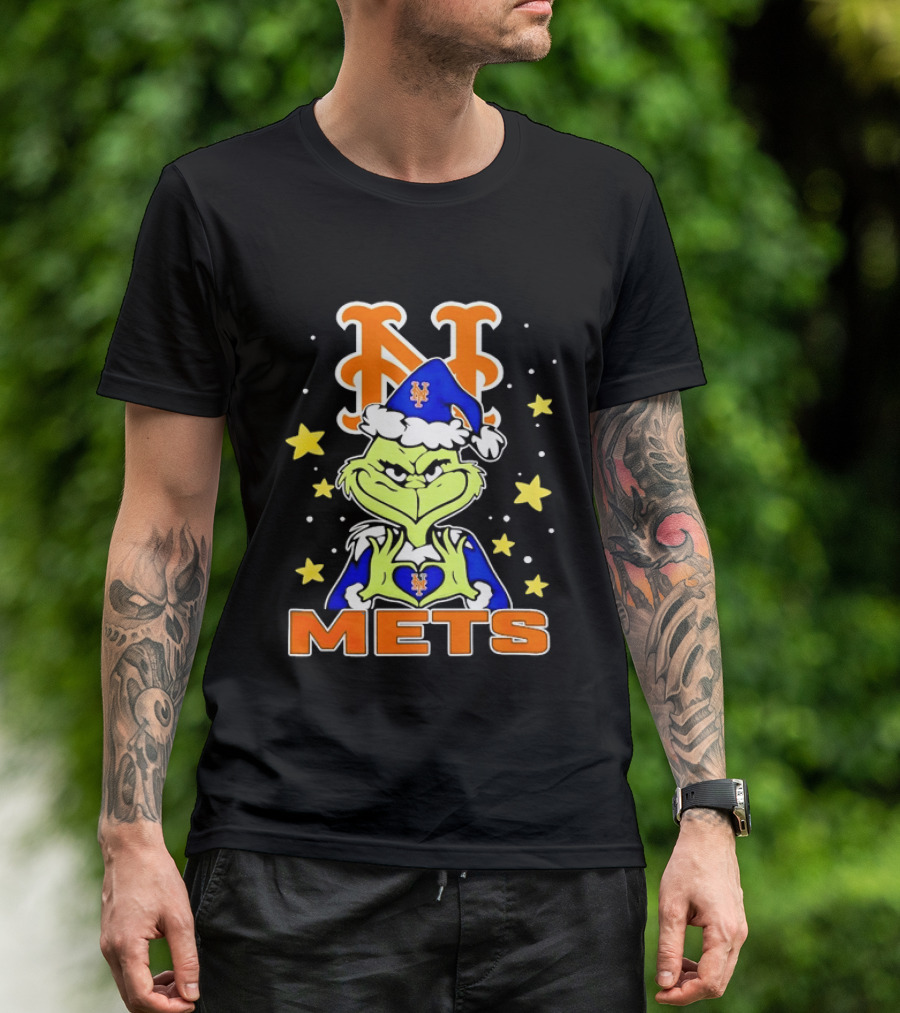 Grinch Met Love New York Mets Christmas 2026 T-Shirt