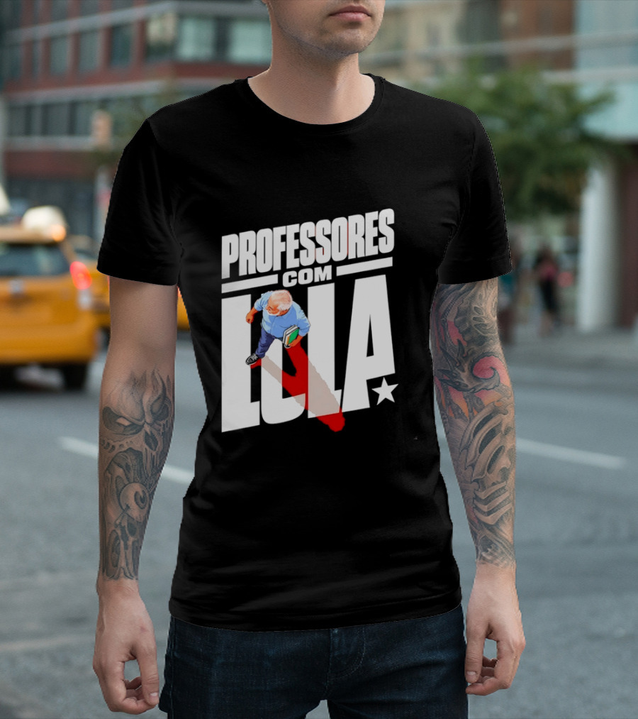 Professores Com Lula Brazil Politics PT Star T-Shirt