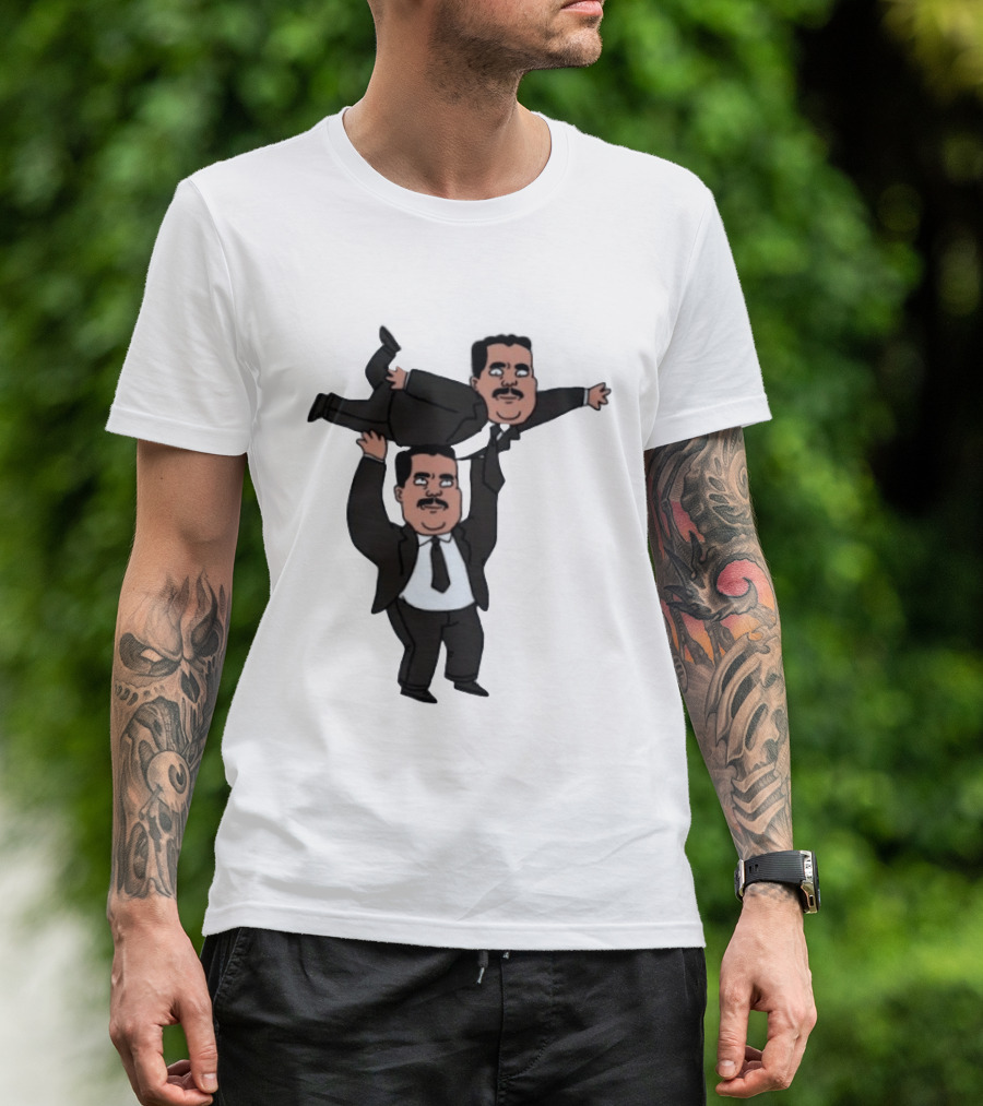 Guillermo Rodriguez Cartoon Lifting Himself Jimmy Kimmel Live T-Shirt