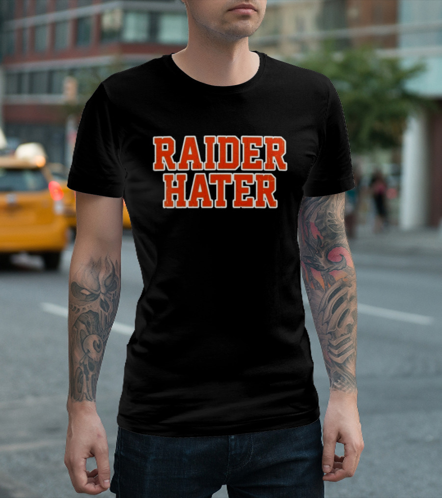 Raider Hater Distressed Rivalry Sports Fans Raiders T-Shirt