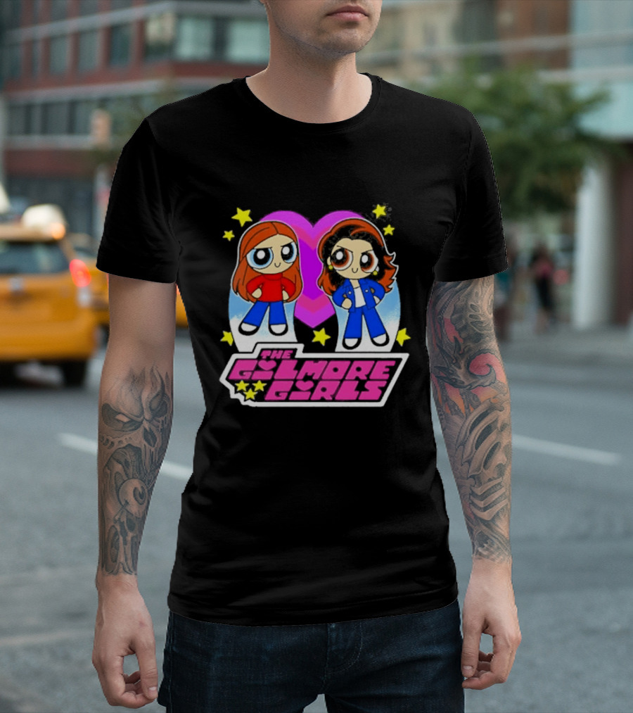 The Gilmore Girls Characters As Powerpuff Girls With Stars T-Shirt