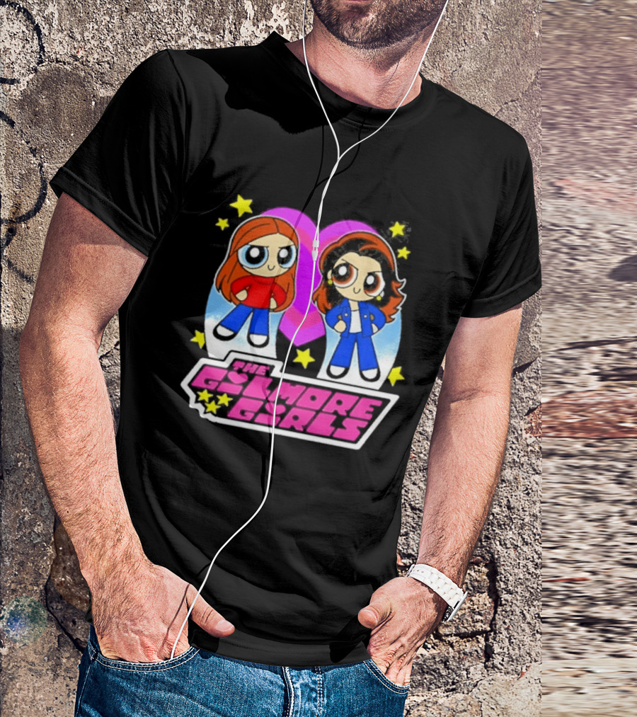 The Gilmore Girls Characters As Powerpuff Girls With Stars T-Shirt
