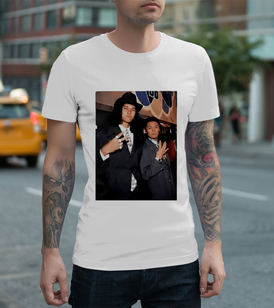 Shohei Ohtani And Ippei Mizuhara Cubbies Style Polaroid T-Shirt