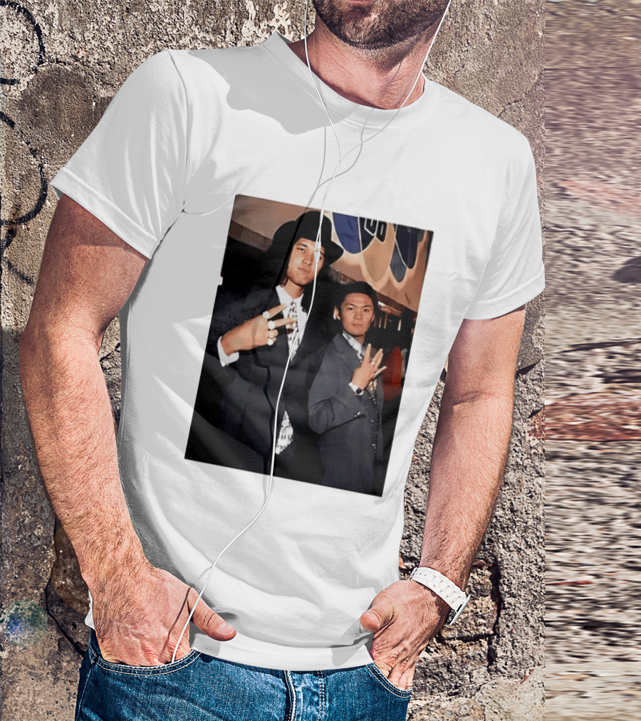 Shohei Ohtani And Ippei Mizuhara Cubbies Style Polaroid T-Shirt