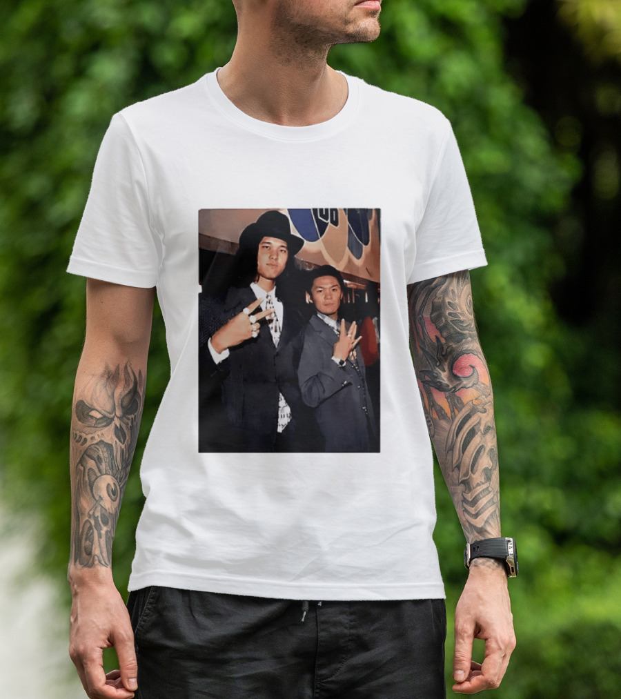 Shohei Ohtani And Ippei Mizuhara Cubbies Style Polaroid T-Shirt