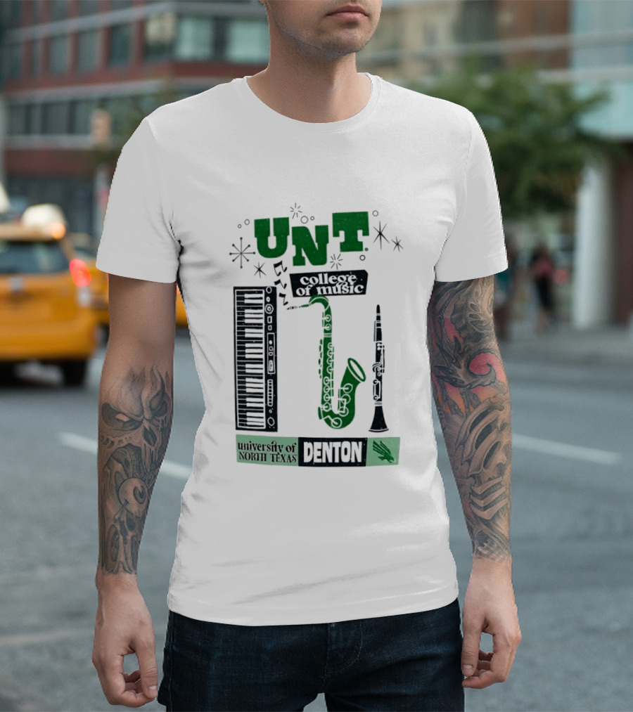 UNT College Of Music University Of North Texas Denton Music Instruments T-Shirt