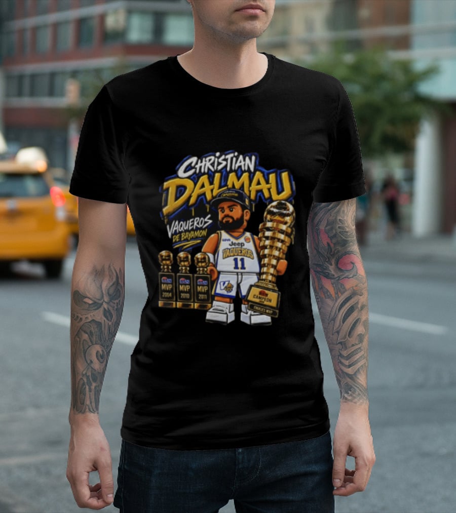 Christian Dalmau Vaqueros De Bayamon Jeep MVP Finals Champion Lego T-Shirt