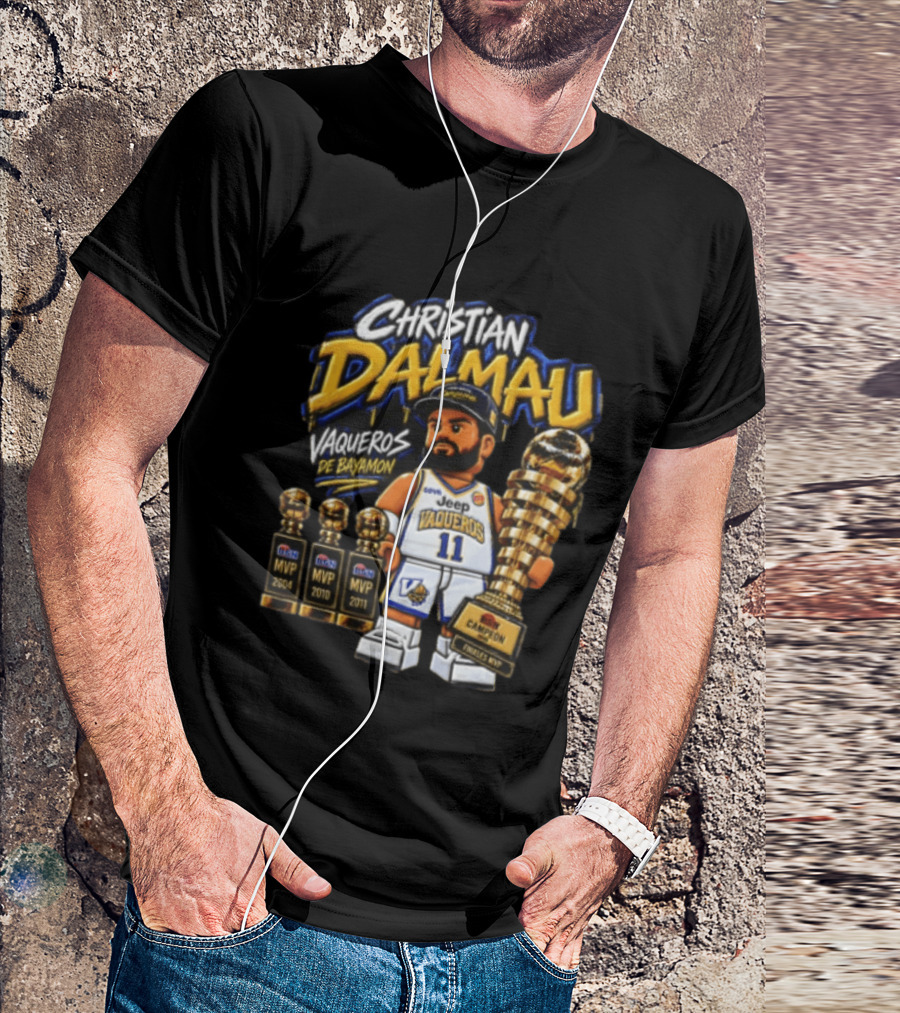 Christian Dalmau Vaqueros De Bayamon Jeep MVP Finals Champion Lego T-Shirt
