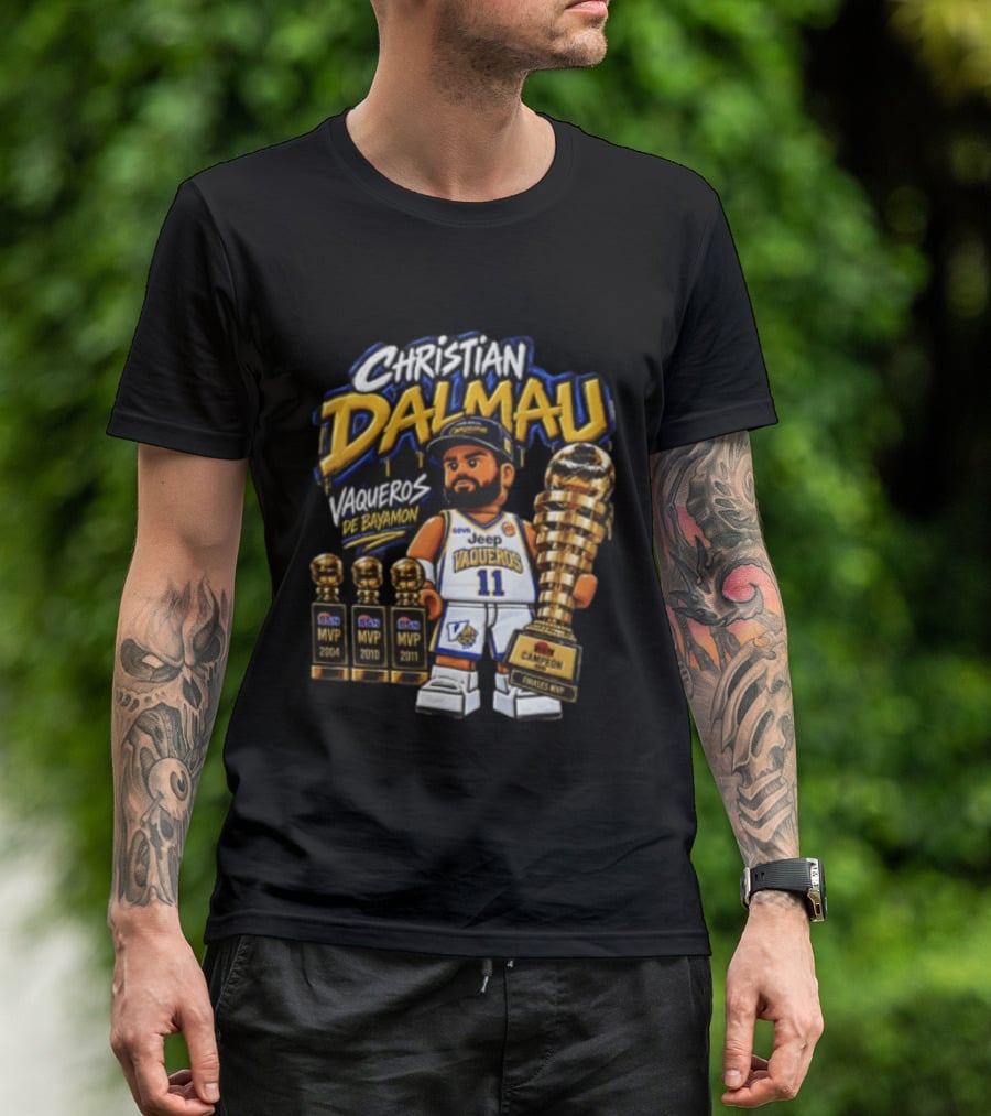 Christian Dalmau Vaqueros De Bayamon Jeep MVP Finals Champion Lego T-Shirt