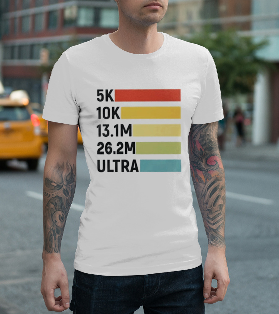 5K 10K 13.1M 26.2M Ultra Running Distance Chart T-Shirt
