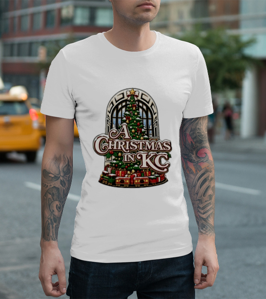 A Christmas In KC Union Station Kansas City Holiday Tree T-Shirt