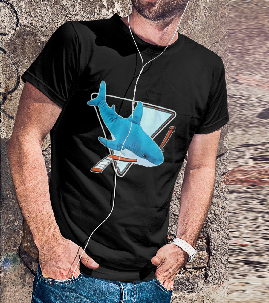 San Jose Sharks Hockey Stick Triangle Plush Toy T-Shirt